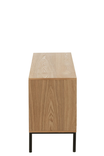 Cabinet Square Mdf/Metal Natural/Black Large