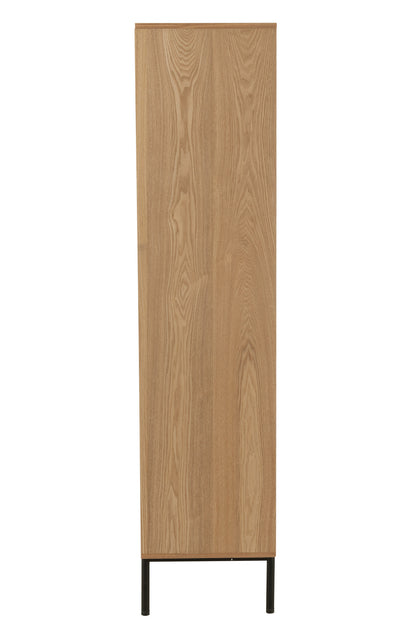 Closet Compartments Mdf/Metal Natural/Black