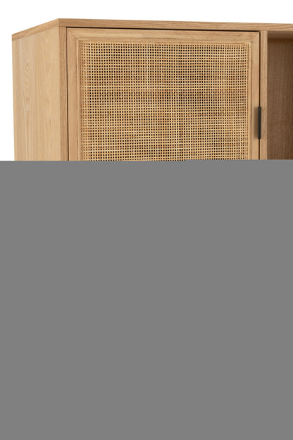 Closet Compartments Mdf/Metal Natural/Black