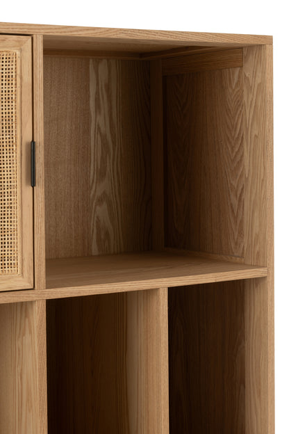 Closet Compartments Mdf/Metal Natural/Black
