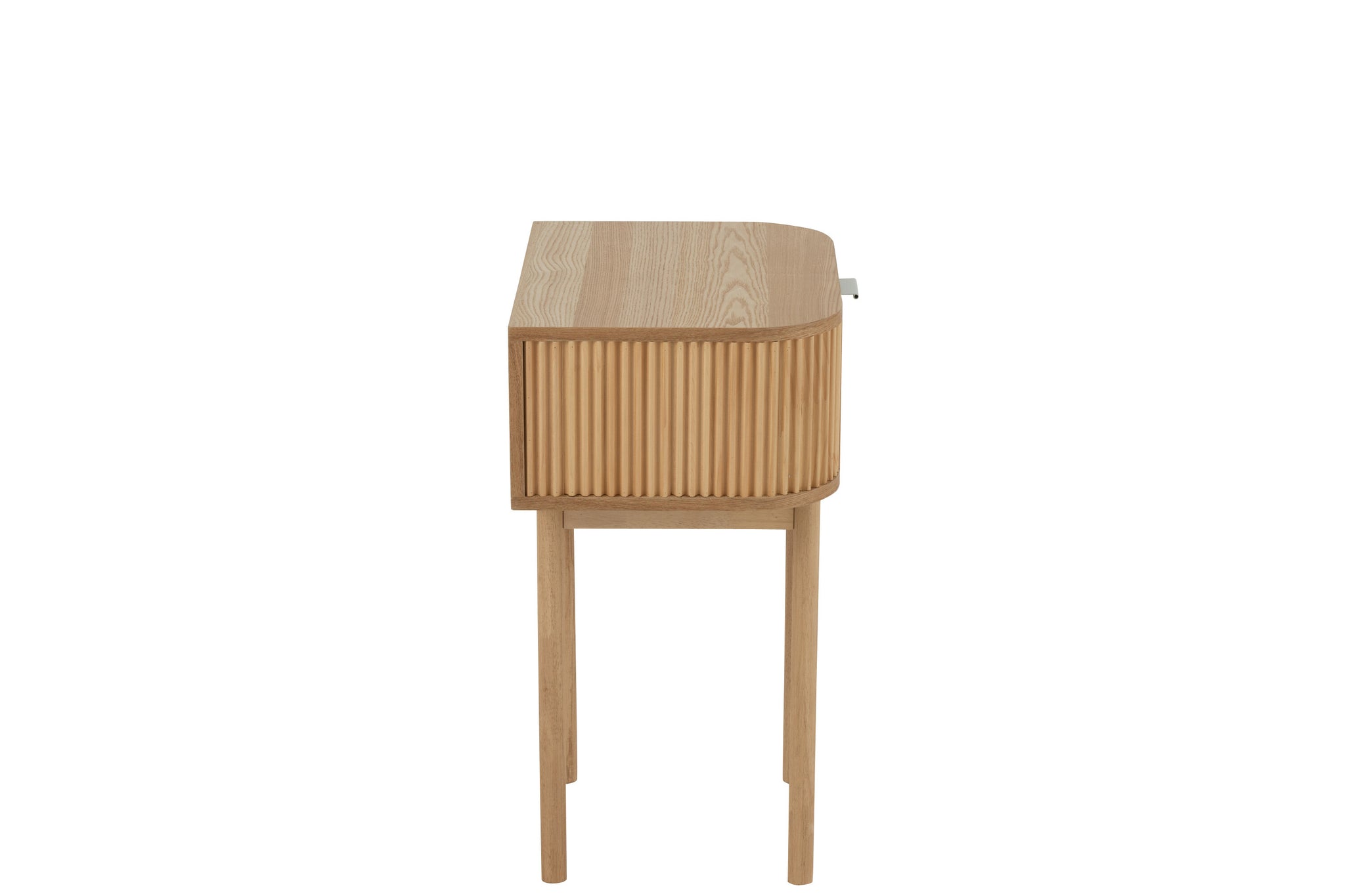 Night Table Rounded Mdf/Pine Wood Natural