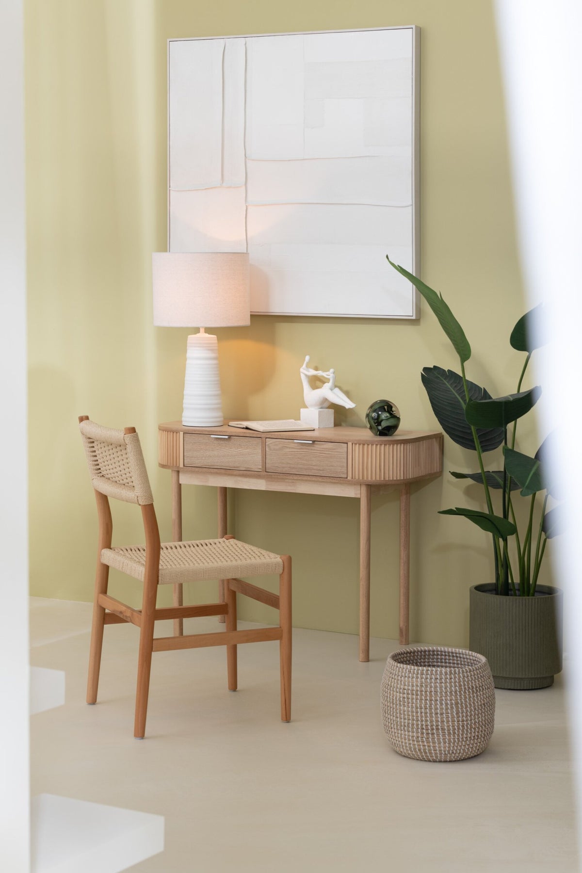 Konsole abgerundet, MDF/Kiefer, natur