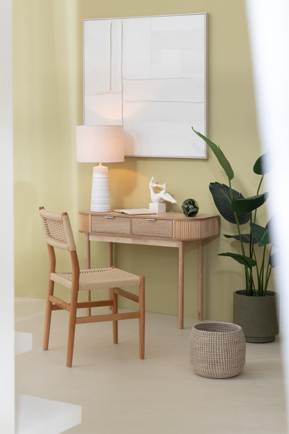 Konsole abgerundet, MDF/Kiefer, natur