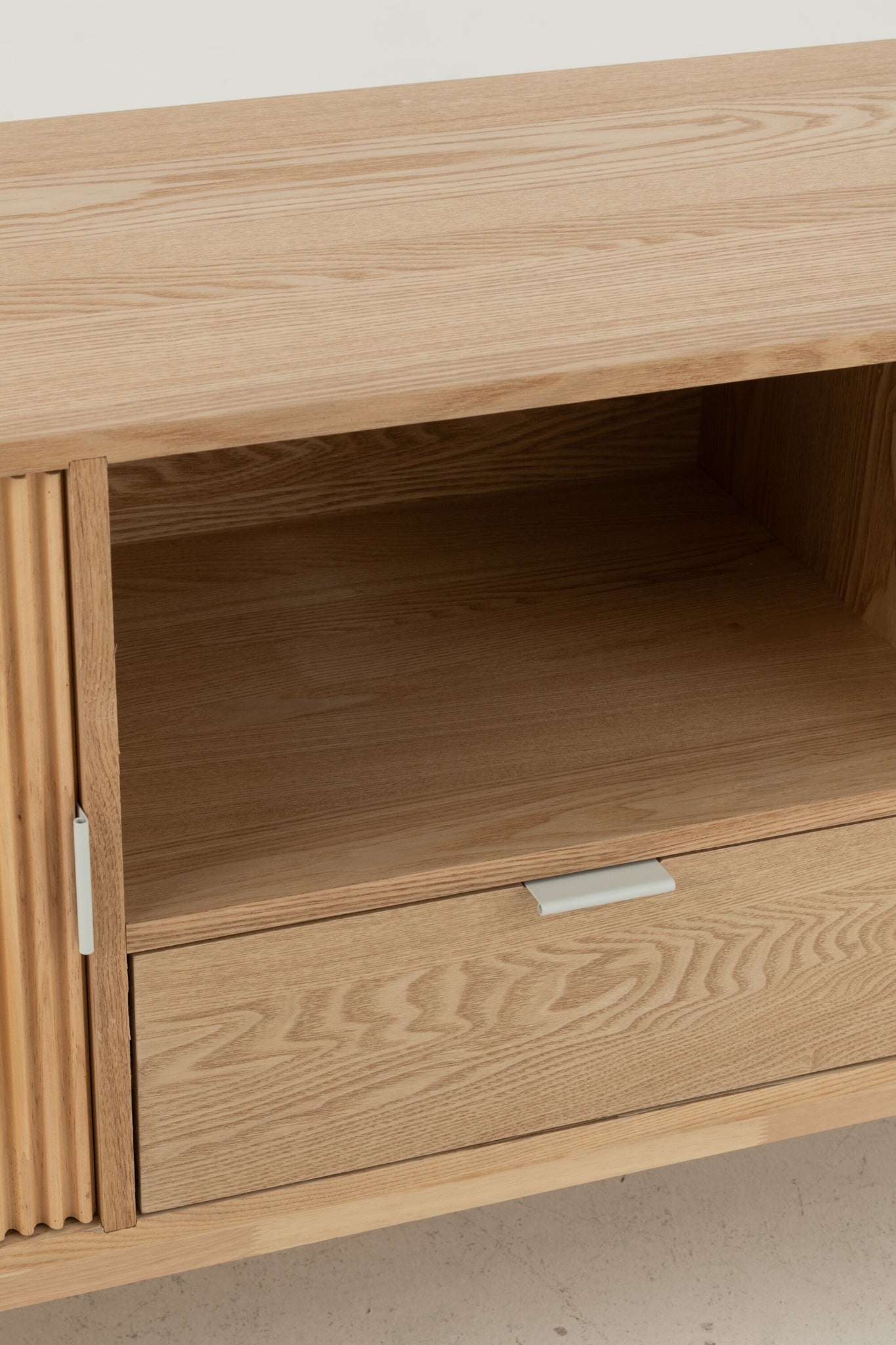 Cabinet Rounded Mdf/Pine Wood Natural Small