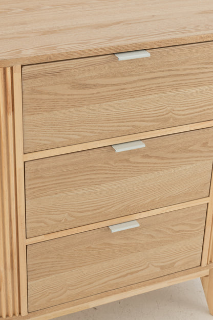 Cabinet Rounded Mdf/Pine Wood Natural Large