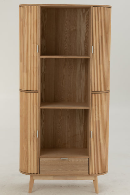 Shelf Rounded Mdf/Pine Wood Natural