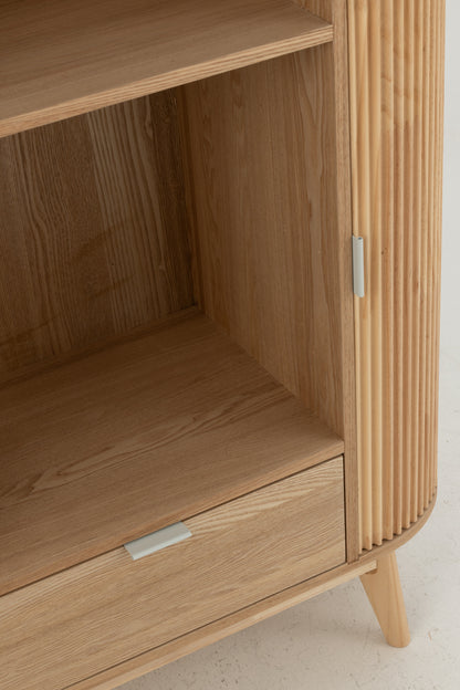 Shelf Rounded Mdf/Pine Wood Natural