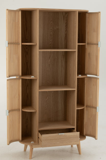 Shelf Rounded Mdf/Pine Wood Natural