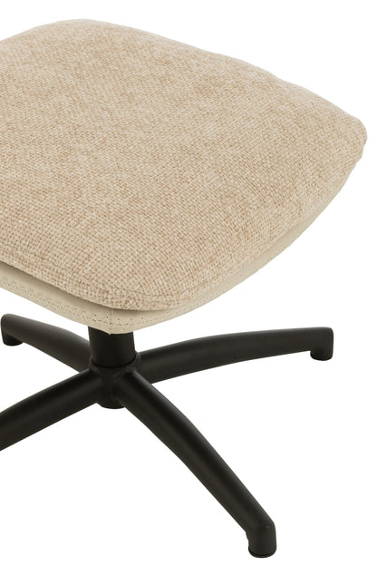 Relax Sofa + Hocker Metall/Sperrholz Grau/Schwarz