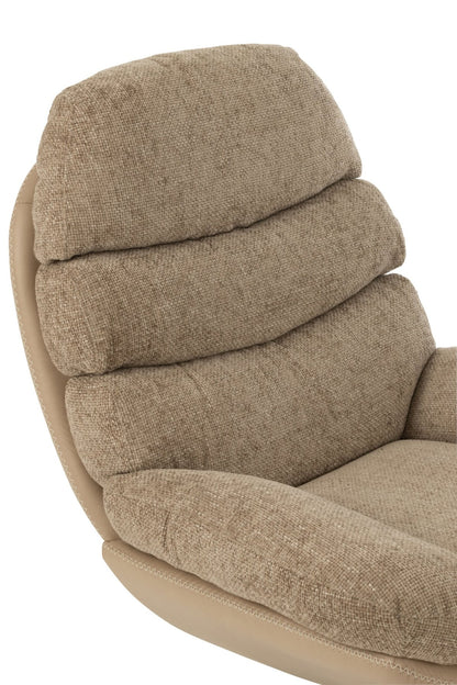 Relax Sofa + Fußhocker Metall/Sperrholz Dunkelgrau/Schwarz