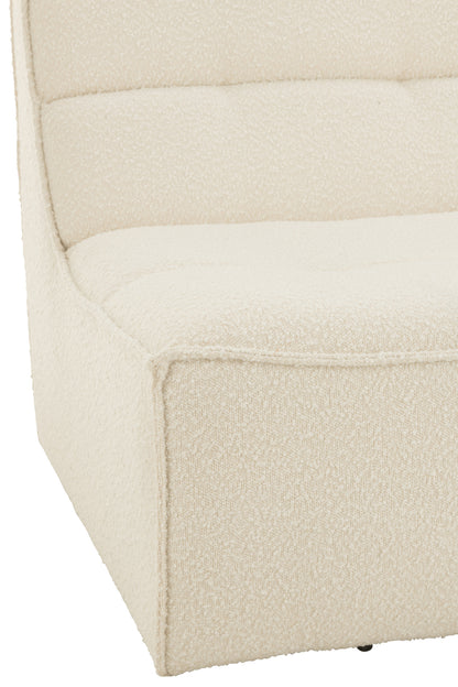 Chair Swivel Square Poplar Wood/Foam Cream