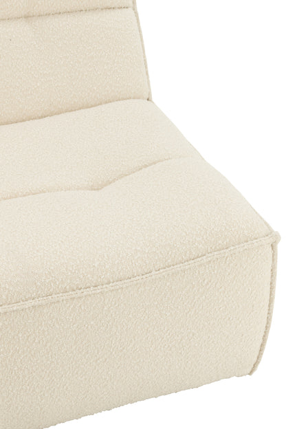 Chair Swivel Square Poplar Wood/Foam Cream