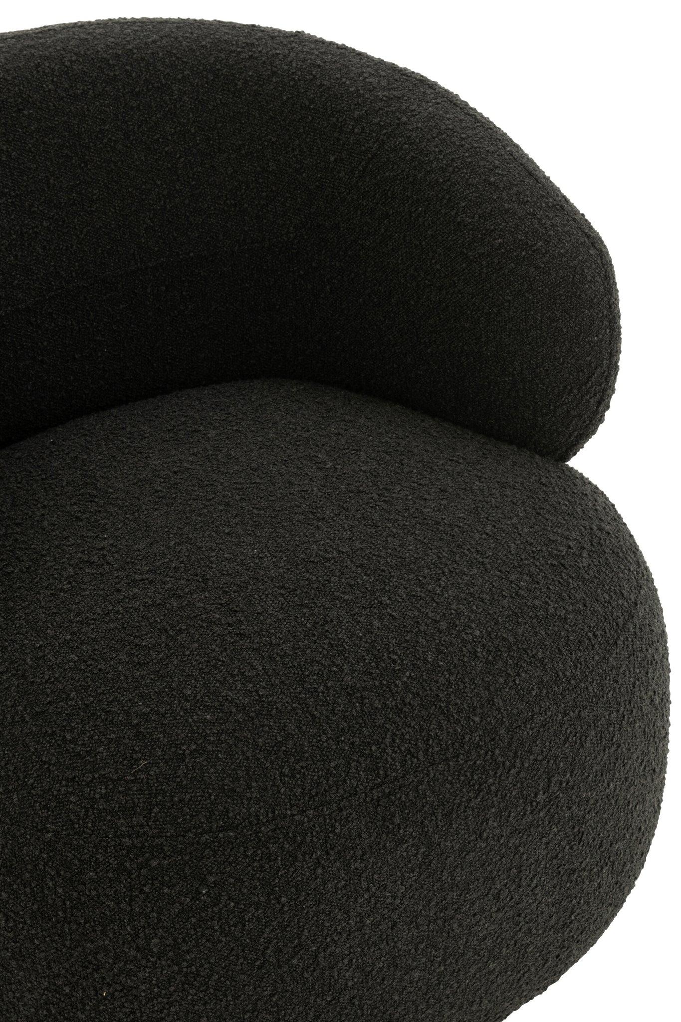 Chair Swivel Round Poplar Wood/Foam Black