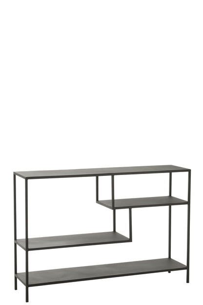 Rack Low Irregular Levels Metal Black