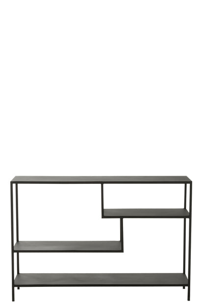 Rack Low Irregular Levels Metal Black