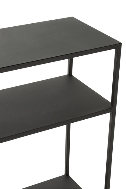 Rack Low Irregular Levels Metal Black