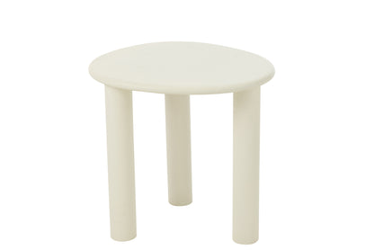 Beistelltisch Bali MDF/PVC Weiß Klein