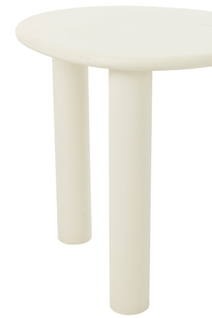 Beistelltisch Bali MDF/PVC Weiß Klein