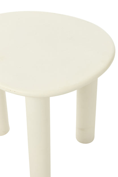 Side Table Bali Mdf/Pvc White Small