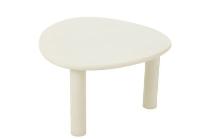 Beistelltisch Bali MDF/PVC Weiß Mittel