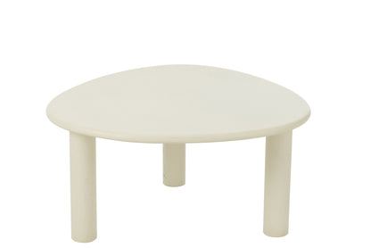 Beistelltisch Bali MDF/PVC Weiß Mittel