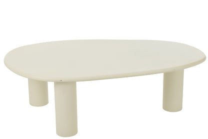 Salontafel Bali – mdf/pvc, wit, 108x59x33 cm