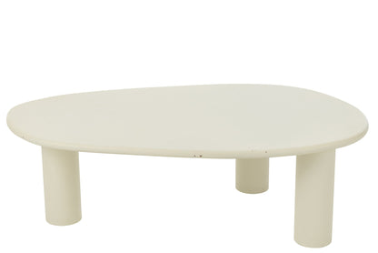 Salontafel Bali – mdf/pvc, wit, 108x59x33 cm