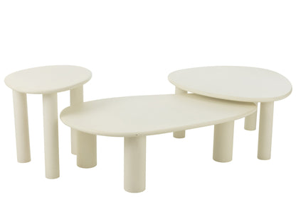 Salontafel Bali – mdf/pvc, wit, 108x59x33 cm