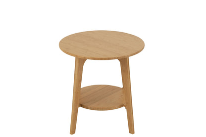 Bijzettafel Rond – bamboe, naturel, 50x50x50 cm
