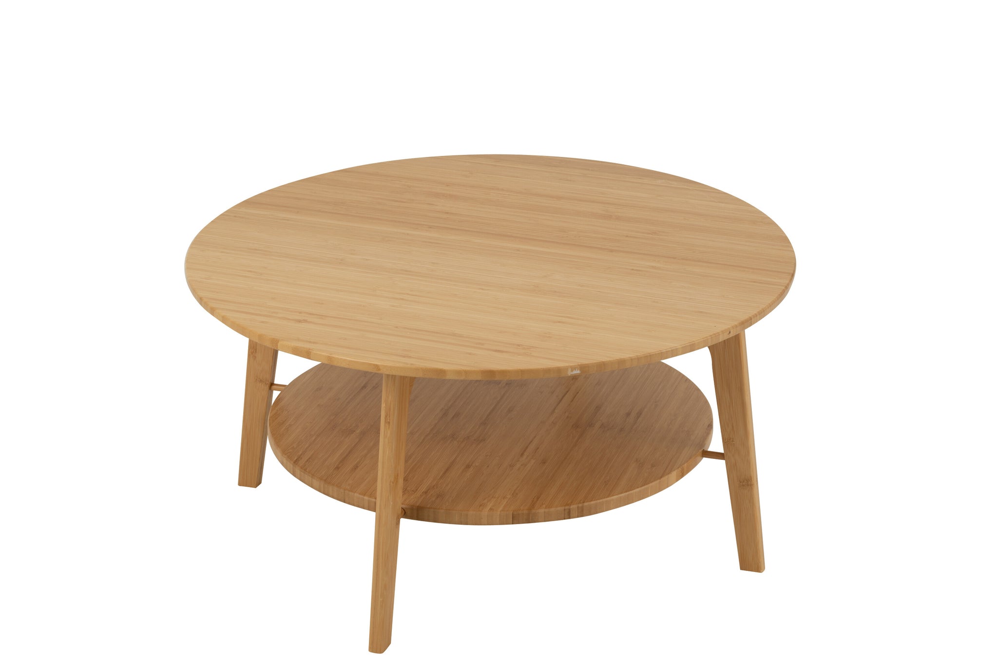 Side Table Round Bamboo Natural Large