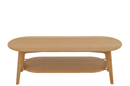 Coffee Table Square Bamboo Natural