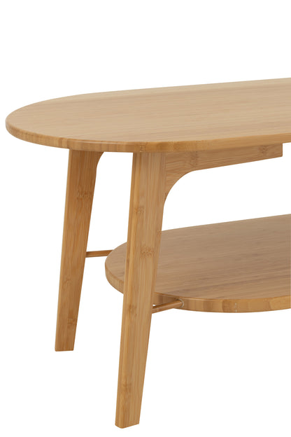 Coffee Table Square Bamboo Natural