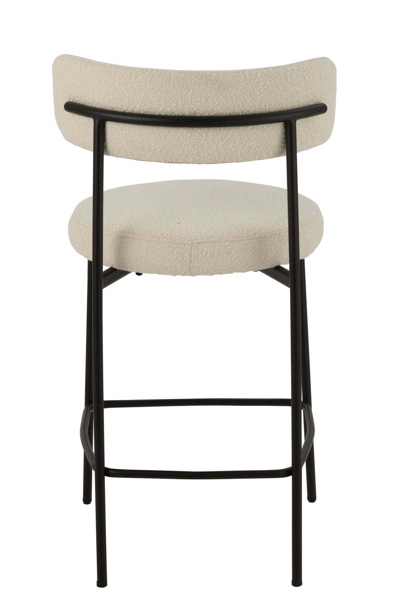 Bar Chair Boucle Plywood/Polyester White/Black