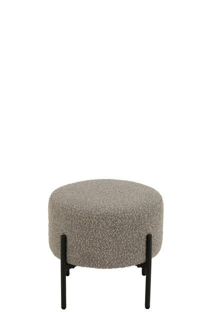 Stool Boucle Plywood/Polyester Grey/Black