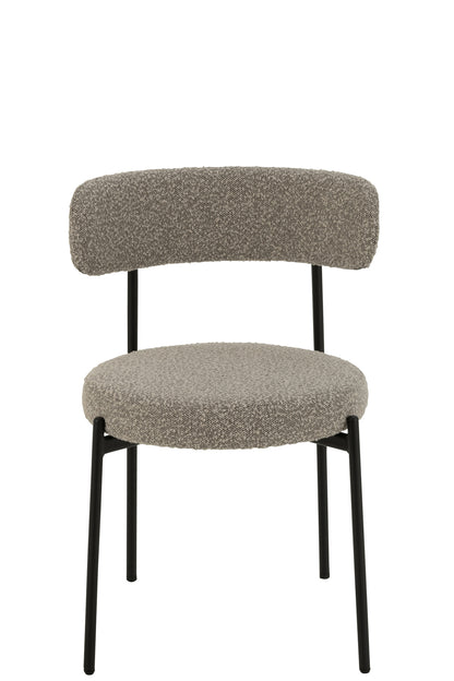 Chair Boucle Plywood/Polyester Grey/Black