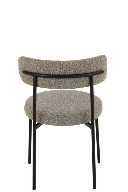 Chair Boucle Plywood/Polyester Grey/Black