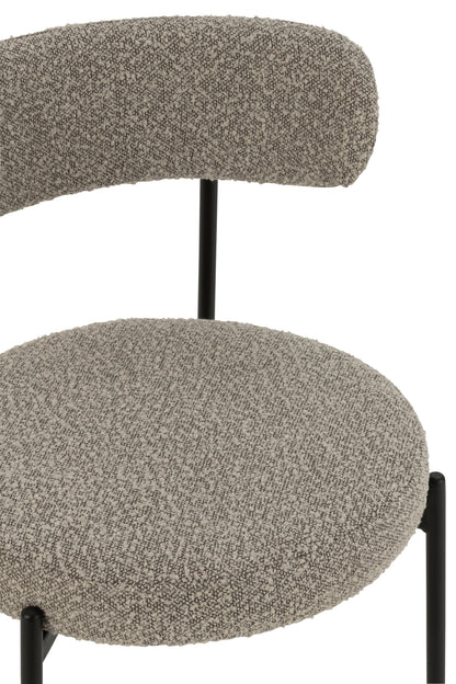 Chair Boucle Plywood/Polyester Grey/Black