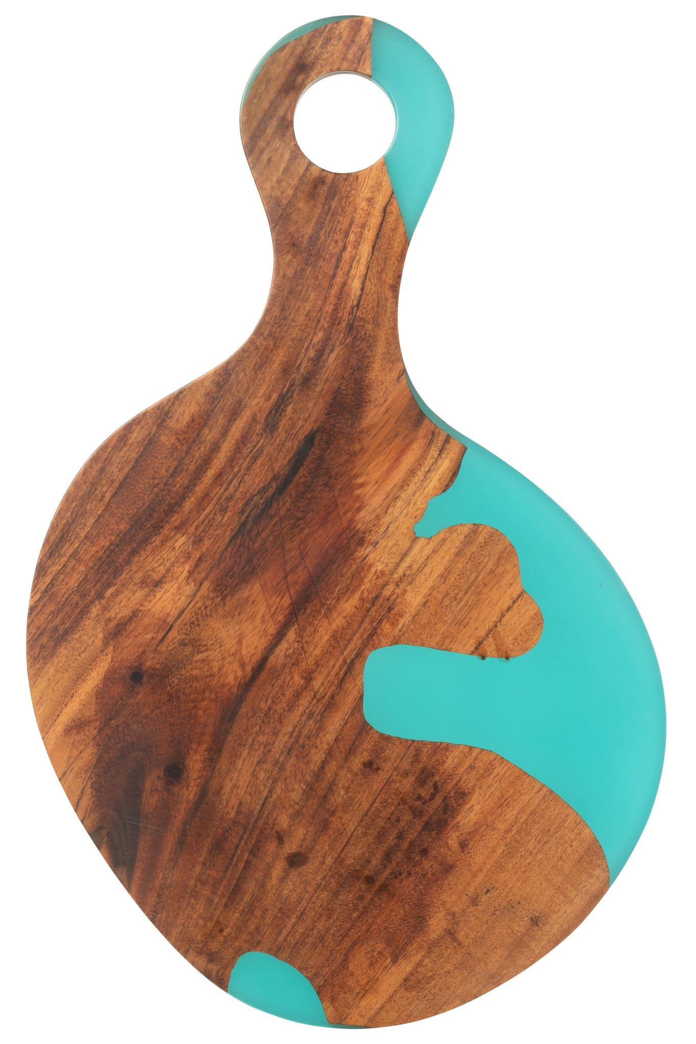 Cutting Board Modern Acacia Wood/Resin Natural/Blue