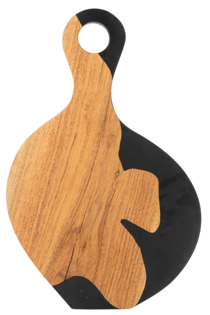 Cutting Board Modern Acacia Wood/Resin Natural/Black