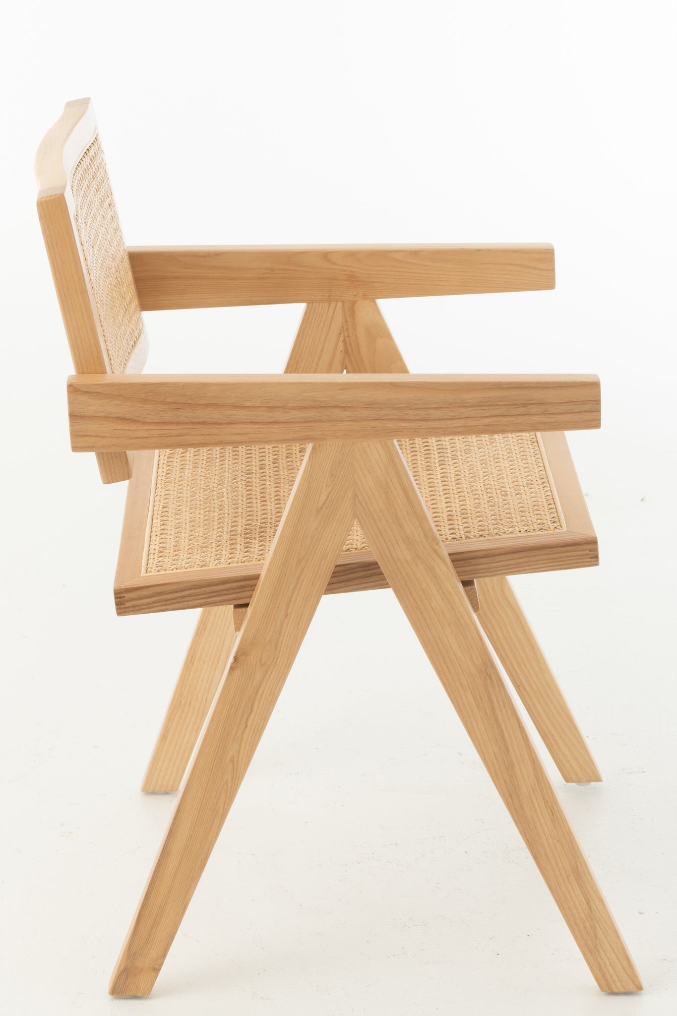 Chair Grid Ash Wood/Rattan Natural