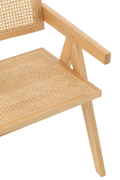 Stuhlgestell Eschenholz/Rattan Natur