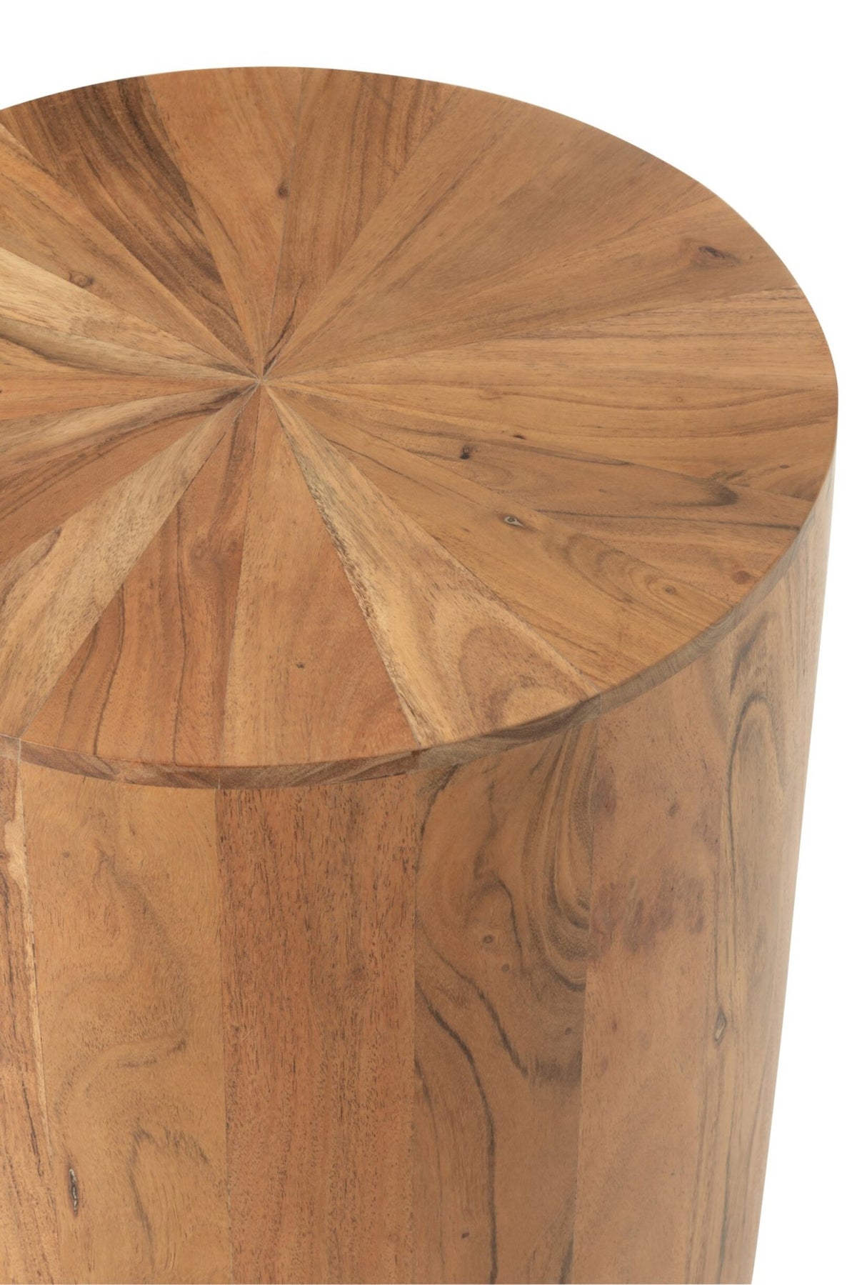 Bijzettafel Rond – acaciahout en MDF, naturel, ø45x55 cm