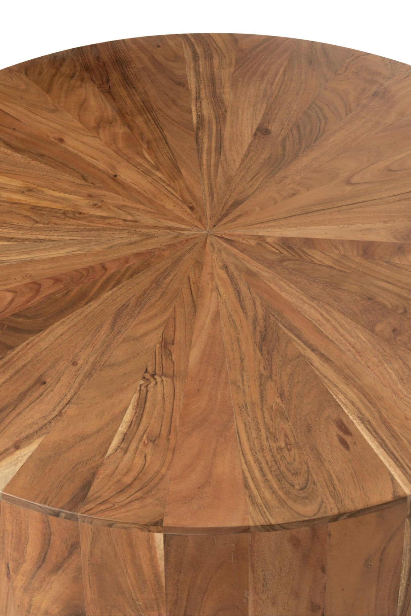 Couchtisch Rund Akazienholz/Mdf Natur