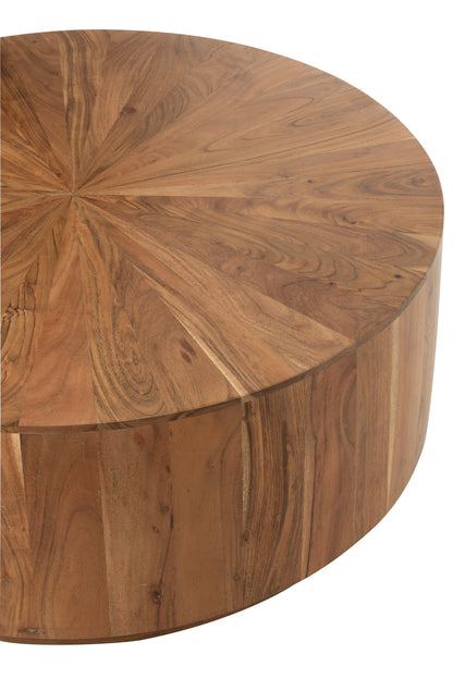 Coffee Table Round Acacia Wood/Mdf Natural