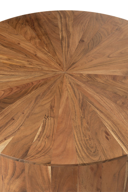 Coffee Table Round Acacia Wood/Mdf Natural