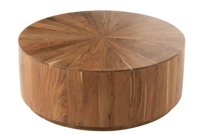 Couchtisch Rund Akazienholz/Mdf Natur