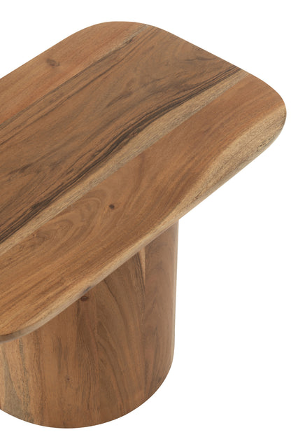 Set Of 2 Side Tables Acacia Wood/Mdf Natural