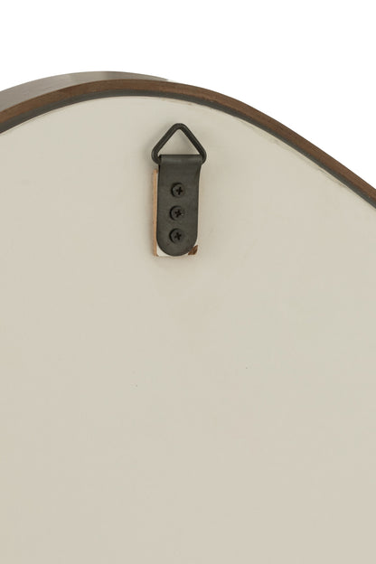 Hanging Mirror Abstract Mirror/Mdf Dark Brown Large