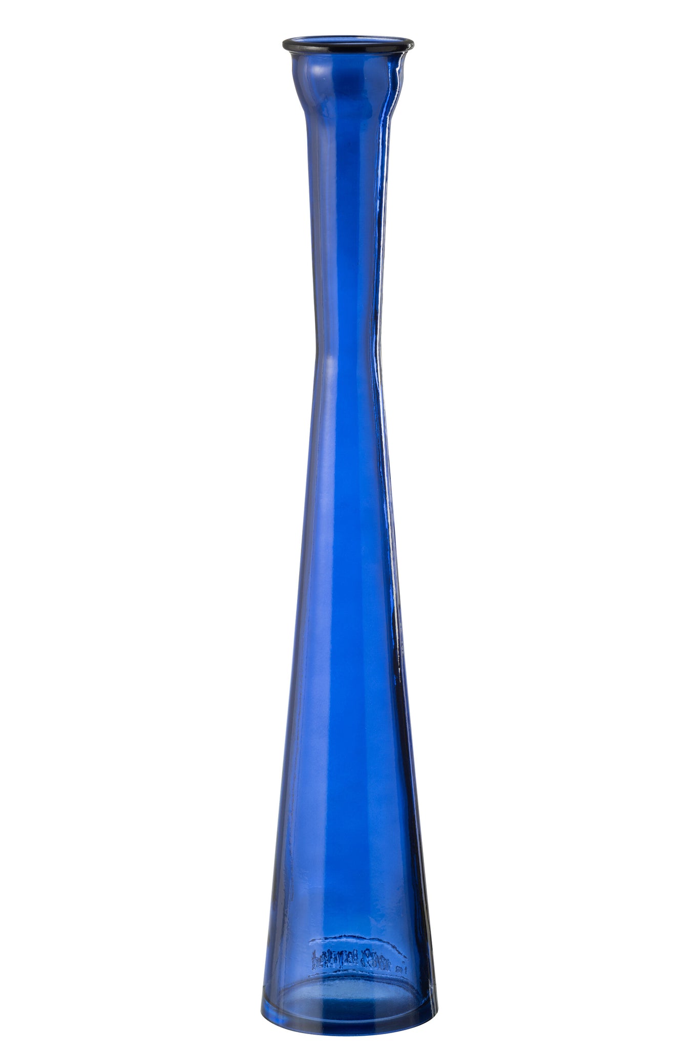 Vase Tube Glass Blue 9.5x9.5x51cm