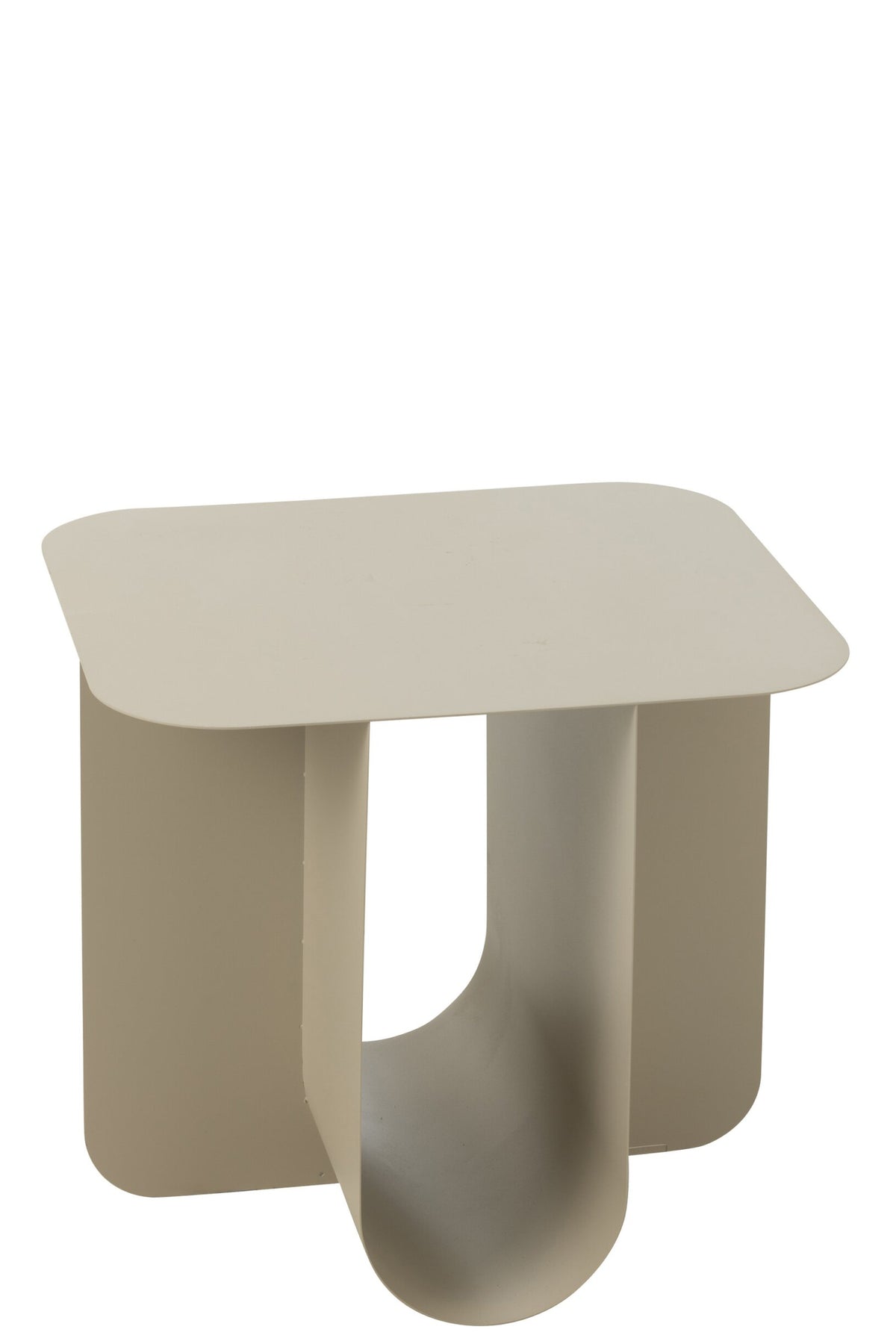 Beistelltisch Quadratisch Metall Beige